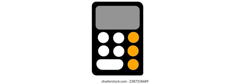 Calculator on white background. Vector illustration.