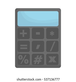 calculator with operation signs icon image vector illustration design 