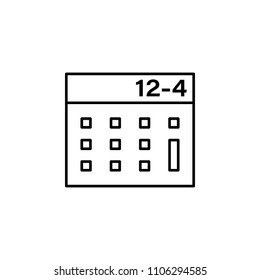 calculator outline icon. Element of simple education icon for mobile concept and web apps. Thin line calculator outline icon can be used for web and mobile on white background