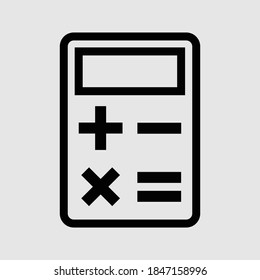 ilustración vectorial aislada del icono de esquema de cálculo
