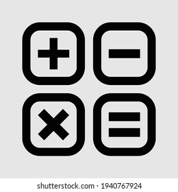 ilustración vectorial aislada del icono de esquema de cálculo