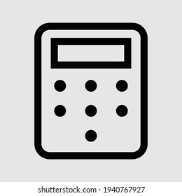 calculator outline icon isolated vector illustration