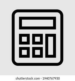 calculator outline icon isolated vector illustration