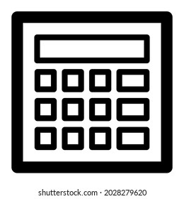 Calculator outline icon, suitable for set electonics icons