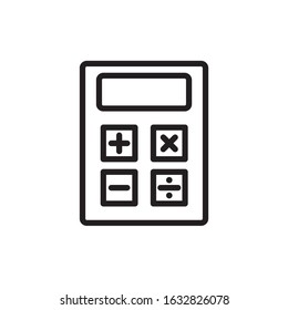 Calculator outline icon vector design template