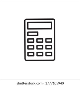 Calculator outline icon vector design template