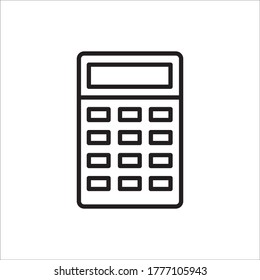 Calculator outline icon vector design template