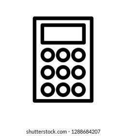 calculator outline icon vector  isolated illustration editable