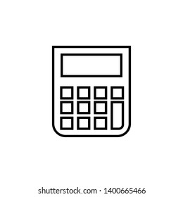 Calculator outline icon vector. Thin line illustration. Simple vector for UI and UX, website or mobile application on white background
