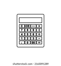 Calculator outline illustration vector isolated. Calculator icon.