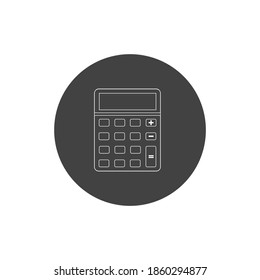 Calculator With Outline Style Icon