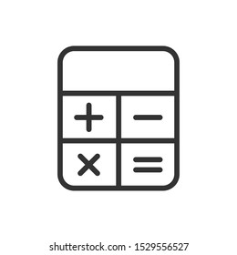 calculator outline ui web icon. calculator vector icon for web, mobile and user interface design isolated on white background