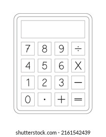 Der Rechner stellt das Vektordesign vor.  Contour-Symbol.