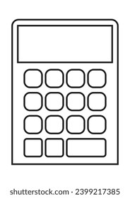 A calculator in outline and vector format.