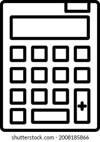 Diseño de iconos del vector de contorno de la calculadora
