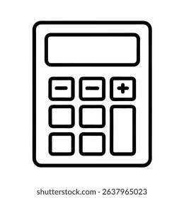Calculator Outline Vector Icon Free Downloadable EPS File for Design Projects	