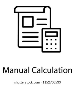 
A calculator with paper bill depicting manual calculation 
