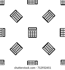 Calculator pattern repeat seamless in black color for any design. Vector geometric illustration