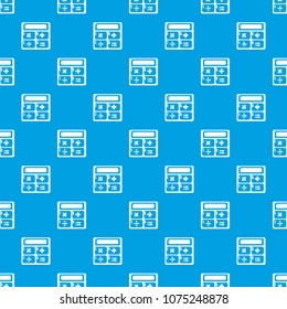 Calculator pattern vector seamless blue repeat for any use