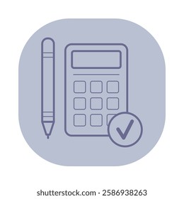 Calculator and a pen symbolizing business and accounting. Precision and organization in financial tasks concept