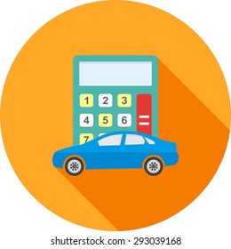 Calculator, pencil, notepad icon vector image.Can also be used for banking, finance, business. Suitable for web apps, mobile apps and print media.