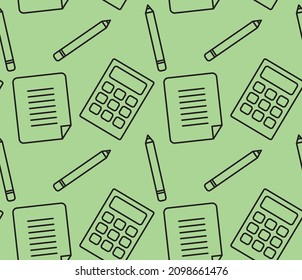 calculator and pencils background design