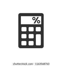 calculator with percentage. monochrome icon