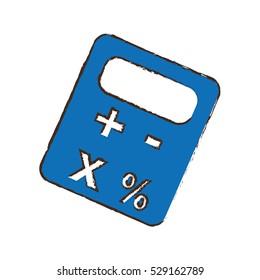calculator pictogram icon image vector illustration design 