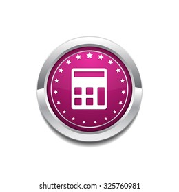 Calculator Pink Vector Button Icon