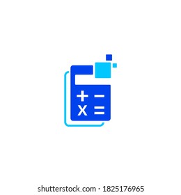 calculator with pixel icon template, accounting, finance, vector, pixel, icon, technology