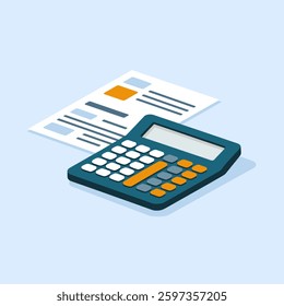 A calculator placed on financial documents, symbolizing accounting, budgeting, and financial analysis in a professional setting.
