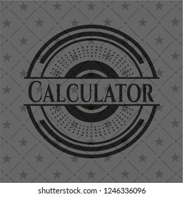 Calculator realistic dark emblem