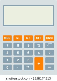 Calculator, realistic calculator icon isolated on white background. Vector, cartoon illustration. Vector.