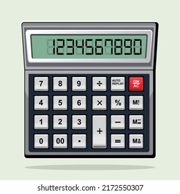 Calculator Realistic Vector Isolated On White Stock Vector (Royalty ...