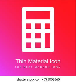 Calculator red and pink gradient material white icon minimal design