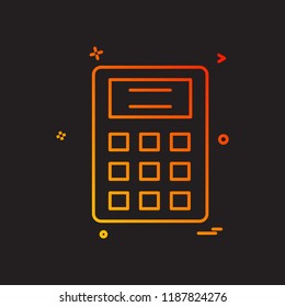 calculator school icon vector design