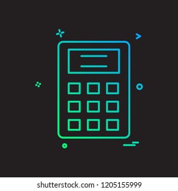 calculator school icon vector design