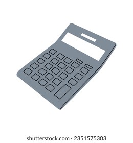 Calculator, school supplies. Back to school. Vector illustration.