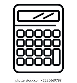 Calculator scientist icon outline vector. Lab research. Genetic dna