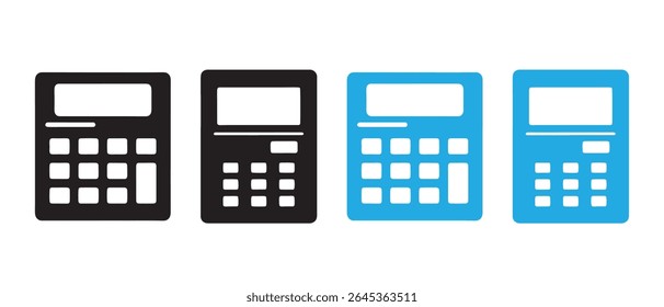 Calculadora Con Ilustración vectorial De Silueta De Pantalla.