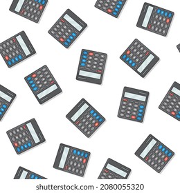 Calculator Seamless Pattern On A White Background. School And Office Theme Illustration - Powered by Shutterstock - Get 15% off with code: PIKWIZARD15