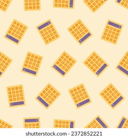 Calculator seamless pattern. Suitable for backgrounds, wallpapers, fabrics, textiles, wrapping papers, printed materials, and many more.
