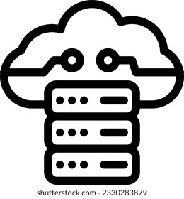 calculator server mobile line icon for download