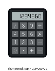 Calculator with a set of digits vector Illustration.