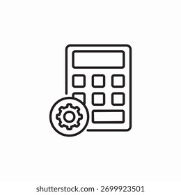 calculator settings icon sign vector