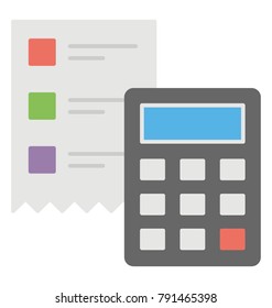 A calculator with a sheet symbolising bill calculation
