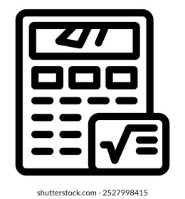 Calculator is showing the square root symbol, indicating a mathematical calculation is being performed