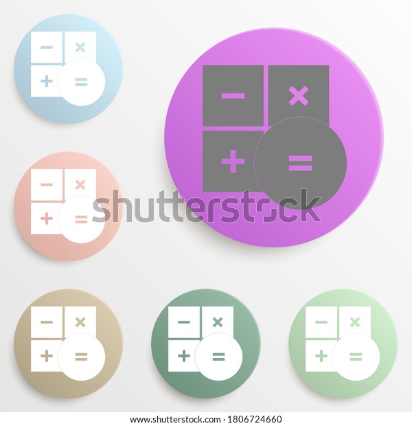 calculator sign
badge color set. Simple glyph, flat vector of web icons for ui and
ux, website or mobile
application