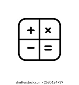 modelo de vetor de símbolo de sinal de calculadora