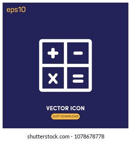 Calculator Sign Vector Icon Illustration For Web And Mobile App.Ui/Ux